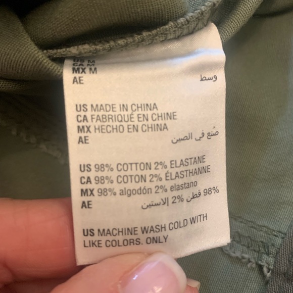 Green camo business casual jacket, M. NWT! Lovely detailing. All occasion style! - Picture 7 of 10